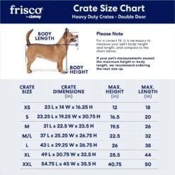 Frisco Heavy Duty Fold & Carry Double Door Collapsible Wire Dog Crate -Ultimate Pet Shop 109789 PT2. AC SS1800 V1672870100