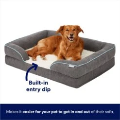 Frisco Plush Orthopedic Front Bolster Cat & Dog Bed W/Removable Cover -Ultimate Pet Shop 144862 PT2. AC SS1800 V1667229042