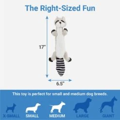 Frisco Raccoon Skinny Plush Squeaky Dog Toy -Ultimate Pet Shop 147045 PT2. AC SS1800 V1539205484