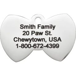 Frisco Stainless Steel Personalized Dog & Cat ID Tag, Bow Tie -Ultimate Pet Shop 152997 PT3. AC SS1800 V1548964672