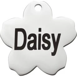 Frisco Stainless Steel Personalized Dog & Cat ID Tag, Flower -Ultimate Pet Shop 153002 PT2. AC SS1800 V1548964685