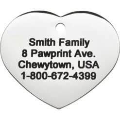 Frisco Personalized Dog & Cat ID Tag, Heart -Ultimate Pet Shop 153006 PT3. AC SS1800 V1548964752