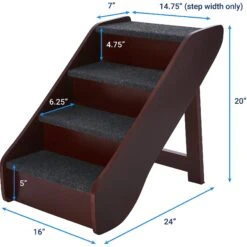 Frisco Deluxe Foldable Wooden Carpeted Cat & Dog Stairs -Ultimate Pet Shop 156781 PT3. AC SS1800 V1569621868