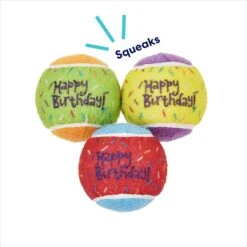 Frisco Birthday Fetch Squeaky Tennis Ball Dog Toy -Ultimate Pet Shop 162914 PT2. AC SS1800 V1692020013