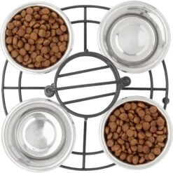 Frisco Multi Pet Feeding 4-Bowls Stainless Steel Dog & Cat Bowls, 0.5 Cup -Ultimate Pet Shop 213787 PT4. AC SS1800 V1599240375