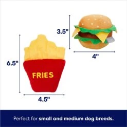 Frisco Burger & Fries Plush Squeaky Dog Toy -Ultimate Pet Shop 213822 PT1. AC SS1800 V1695748838