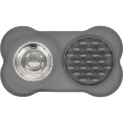 Frisco Silicone Slow Feeder Mat With Stainless Steel Bowl -Ultimate Pet Shop 215983 PT3. AC SS1800 V1591020073