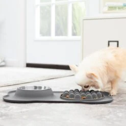 Frisco Silicone Slow Feeder Mat With Stainless Steel Bowl -Ultimate Pet Shop 215983 PT6. AC SS1800 V1605666801