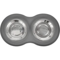 Frisco Double Stainless Steel Pet Bowl With Silicone Mat -Ultimate Pet Shop 215986 PT3. AC SS1800 V1591020066