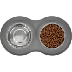 Frisco Double Stainless Steel Pet Bowl With Silicone Mat -Ultimate Pet Shop 215986 PT4. AC SS1800 V1591020068