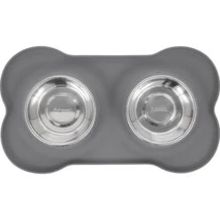 Frisco Silicone Stainless Steel Double Diner Dog & Cat Bowl 10 Frisco Silicone Stainless Steel Double Diner Dog & Cat Bowl -Ultimate Pet Shop 215990 PT3. AC SS1800 V1591020095