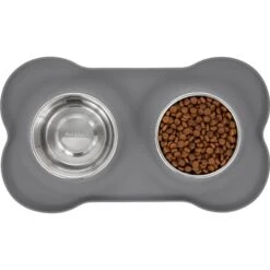Frisco Silicone Stainless Steel Double Diner Dog & Cat Bowl 11 Frisco Silicone Stainless Steel Double Diner Dog & Cat Bowl -Ultimate Pet Shop 215990 PT4. AC SS1800 V1591020097