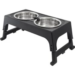Frisco Stainless Steel Bowls With Adjustable Elevated Holder