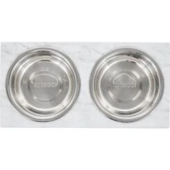 Frisco Marble Print Stainless Steel Double Elevated Dog Bowl -Ultimate Pet Shop 216017 PT3. AC SS1800 V1591020397