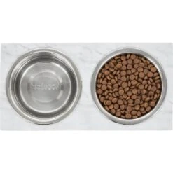 Frisco Marble Print Stainless Steel Double Elevated Dog Bowl -Ultimate Pet Shop 216017 PT4. AC SS1800 V1591020400