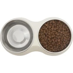 Frisco Stainless Steel Double Dog Bowls With Melamine Stand -Ultimate Pet Shop 232092 PT3. AC SS1800 V1605142922