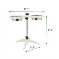 Frisco Adjustable Stainless Steel Double Elevated Dog Bowls -Ultimate Pet Shop 232097 PT6. AC SS1800 V1605747106