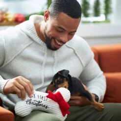 Frisco Holiday My First Christmas Bone Plush Squeaky Dog Toy -Ultimate Pet Shop 233166 PT2. AC SS1800 V1601304755