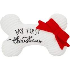 Frisco Holiday My First Christmas Bone Plush Squeaky Dog Toy -Ultimate Pet Shop 233166 PT3. AC SS1800 V1600707130