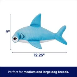 Frisco Hammerhead Shark Ballistic Nylon Plush Squeaky Dog Toy -Ultimate Pet Shop 233593 PT1. AC SS1800 V1695748895