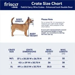 Frisco Heavy Duty Enhanced Lock Double Door Fold & Carry Wire Dog Crate & Mat Kit -Ultimate Pet Shop 233736 PT2. AC SS1800 V1667228087
