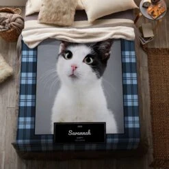 Frisco Plaid Sherpa Fleece Personalized Blanket -Ultimate Pet Shop 249395 PT4. AC SS1800 V1610774279