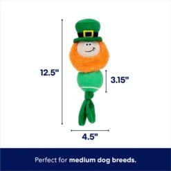 Frisco St. Patrick's Leprechaun Plush With Tennis Ball Squeaky Dog Toy -Ultimate Pet Shop 249472 PT1. AC SS1800 V1700243717