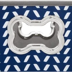 Frisco Rectangle Collapsible Pet Toy Storage Bin, Navy Herringbone -Ultimate Pet Shop 250574 PT4. AC SS1800 V1613772691