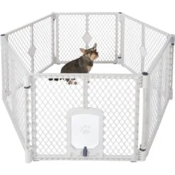 Frisco 6-Panel Plastic Exercise Dog Playpen, Light Gray -Ultimate Pet Shop 252045 PT2. AC SS1800 V1611089724