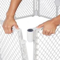 Frisco 6-Panel Plastic Exercise Dog Playpen, Light Gray -Ultimate Pet Shop 252045 PT4. AC SS1800 V1611089735