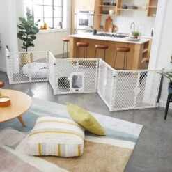 Frisco 6-Panel Plastic Exercise Dog Playpen, Light Gray -Ultimate Pet Shop 252045 PT7. AC SS1800 V1611089752