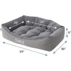 Frisco Rectangular Personalized Bolster Dog Bed W/Removable Cover, Dark Gray, X-Large 10 Frisco Rectangular Personalized Bolster Dog Bed W/Removable Cover, Dark Gray, X-Large -Ultimate Pet Shop 252611 PT2. AC SS1800 V1605134826