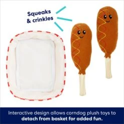 Frisco Corndog Interactive Plush Squeaky Dog Toy -Ultimate Pet Shop 252746 PT2. AC SS1800 V1695760990