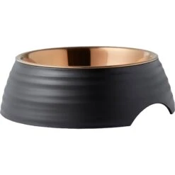 Frisco Matte Black Design Light Copper Stainless Steel Dog & Cat Bowl