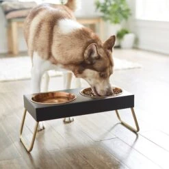 Frisco Copper Stainless Steel Elevated Foldable Double Dog & Cat Bowls -Ultimate Pet Shop 253060 PT2. AC SS1800 V1616594243
