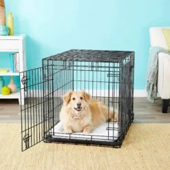 Frisco Heavy Duty Fold & Carry Double Door Collapsible Wire Dog Crate & Frisco Wire Dog & Small Pet Exercise Pen With Step-Through Door -Ultimate Pet Shop 255537 PT2. AC SS1800 V1603646531