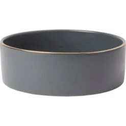 Frisco Modern Gold Rim Ceramic Dog & Cat Bowl
