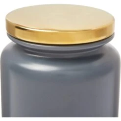 Frisco Modern Gold Rim Ceramic Treat Jar -Ultimate Pet Shop 270190 PT5. AC SS1800 V1627669956