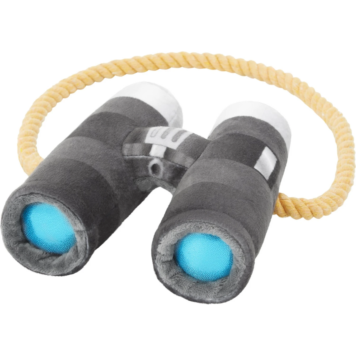Frisco Camping Binoculars Plush With Rope Squeaky Dog Toy 1 Frisco Camping Binoculars Plush With Rope Squeaky Dog Toy