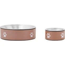 Frisco Paw Print Non-Skid Stainless Steel Dog & Cat Bowl -Ultimate Pet Shop 277546 PT5. AC SS1800 V1627936032