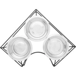 Frisco Multi Pet Feeding Corner 3-Bowls Stainless Steel Dog & Cat Bowl -Ultimate Pet Shop 277561 PT4. AC SS1800 V1627935444