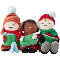 Frisco Holiday Carolers Plush Squeaky Dog Toy, 3 Count