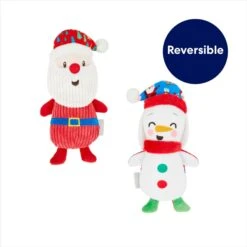 Frisco Holiday Santa & Snowman Reversible Plush Squeaky Dog Toy -Ultimate Pet Shop 287263 PT2. AC SS1800 V1694812848