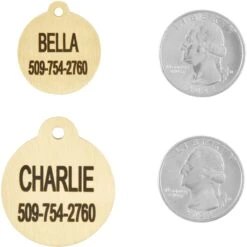 Frisco Brass Personalized Dog & Cat ID Tag, Round 8 Frisco Brass Personalized Dog & Cat ID Tag, Round -Ultimate Pet Shop 296194 PT5. AC SS1800 V1628186525
