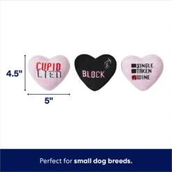 Frisco Valentine Anti-Valentine Hearts Plush Squeaky Dog Toy -Ultimate Pet Shop 298917 PT1. AC SS1800 V1701365168