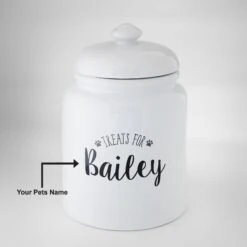 Frisco Ceramic "Treats For" Personalized Treat Jar, 13 Cup, 104oz -Ultimate Pet Shop 301185 PT5. AC SS1800 V1630738303