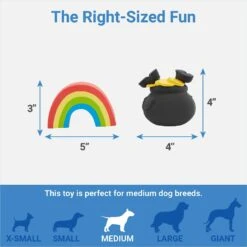 Frisco St. Patrick's Rainbow And Pot Of Gold Latex Squeaky Dog Toy -Ultimate Pet Shop 303136 PT1. AC SS1800 V1643213545