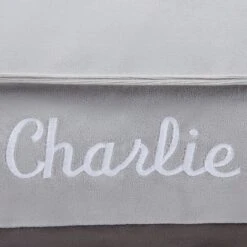 Frisco Personalized Silver Bolstered Bed With Silver Check Bolster -Ultimate Pet Shop 311770 PT3. AC SS1800 V1630593995