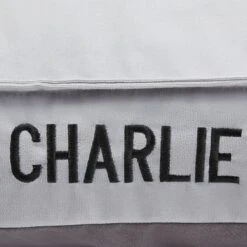 Frisco Personalized Silver Bolstered Bed With Silver Check Bolster, X-Large -Ultimate Pet Shop 311772 PT4. AC SS1800 V1630594012