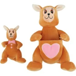 Frisco Valentine Kangaroo & Joey Plush Squeaky Dog Toy -Ultimate Pet Shop 312899 PT2. AC SS1800 V1641836533